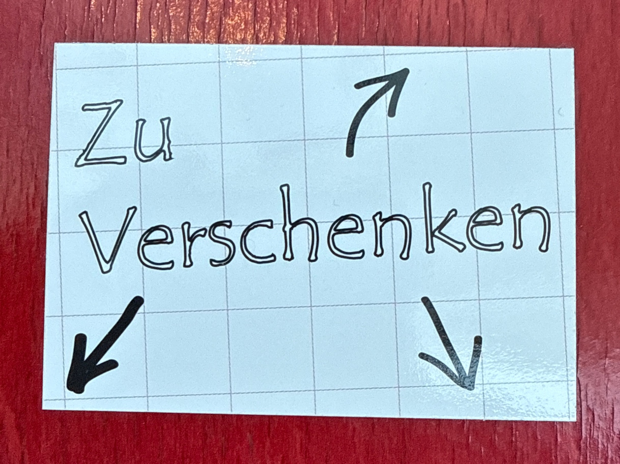 Zu verschenken