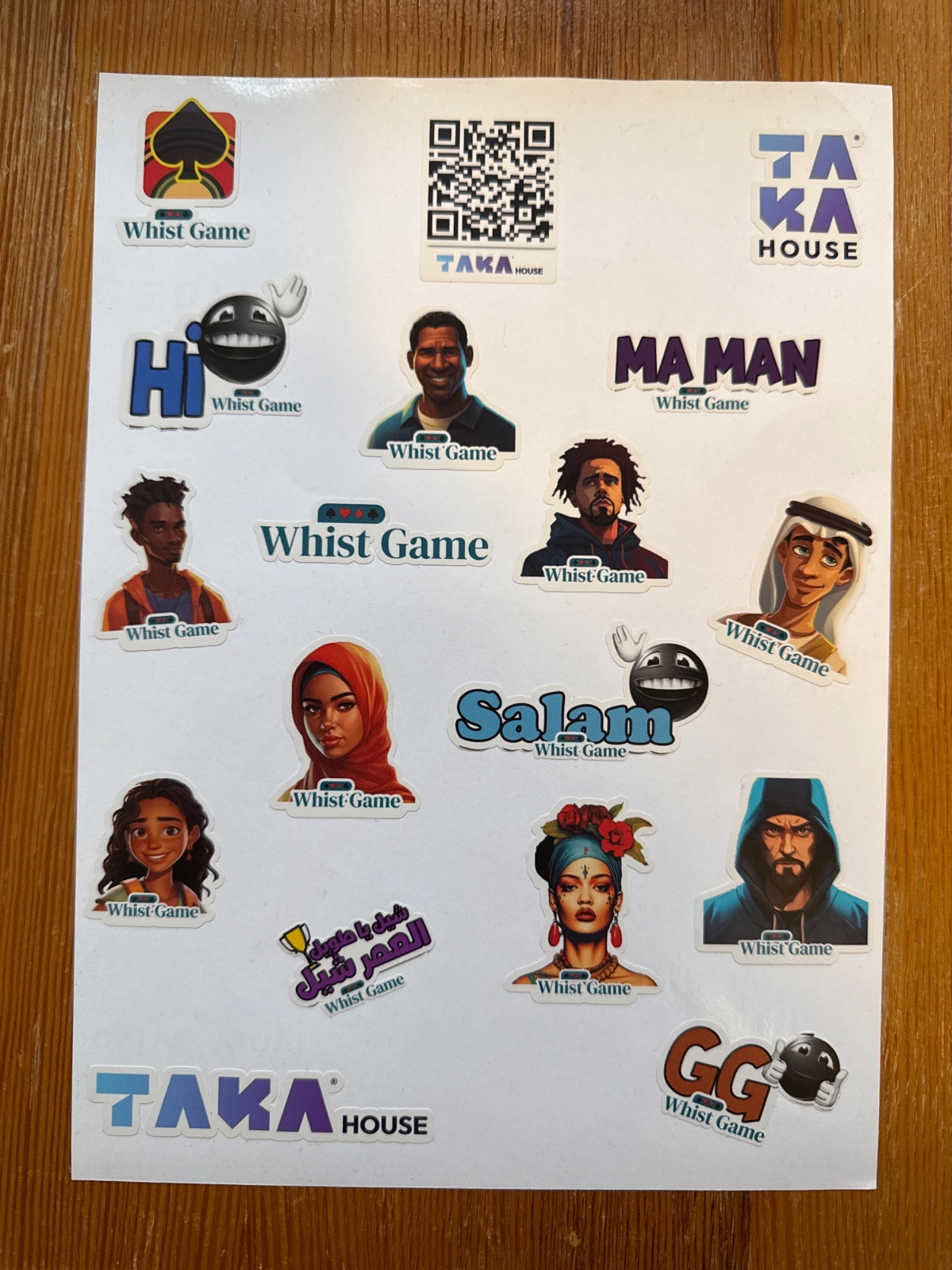 Whist Game Sticker Sheet