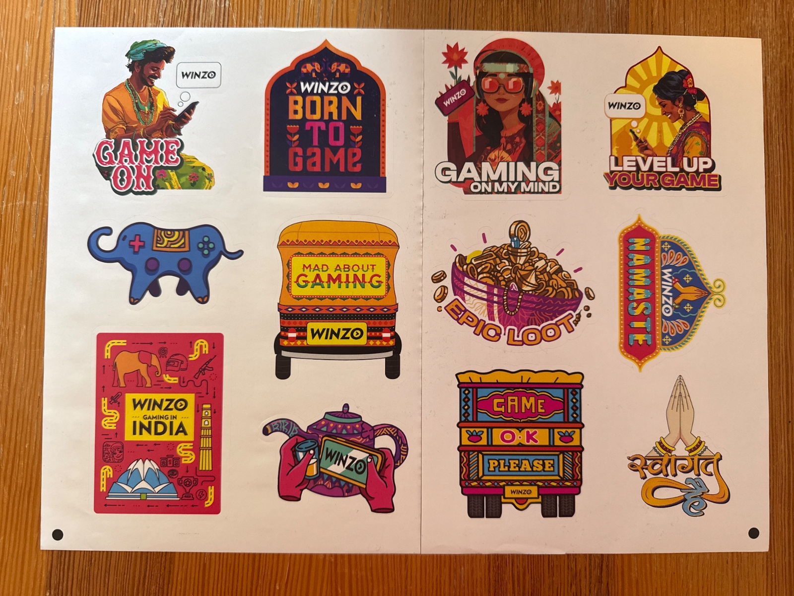 Winzig - Gaming in India - Sticker Sheet