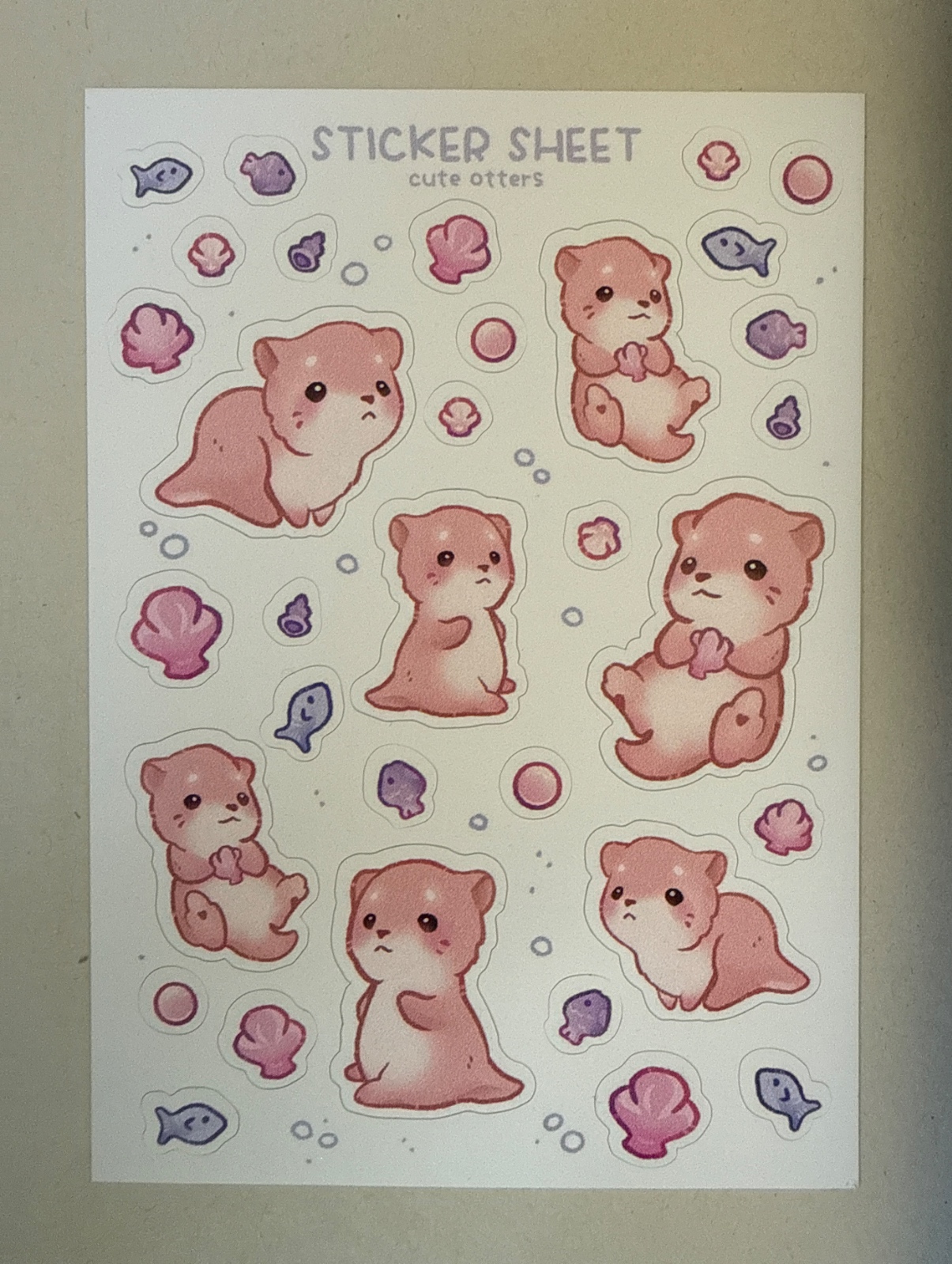 Sheet - Cute Otters