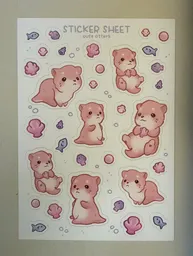 Sheet - Cute Otters