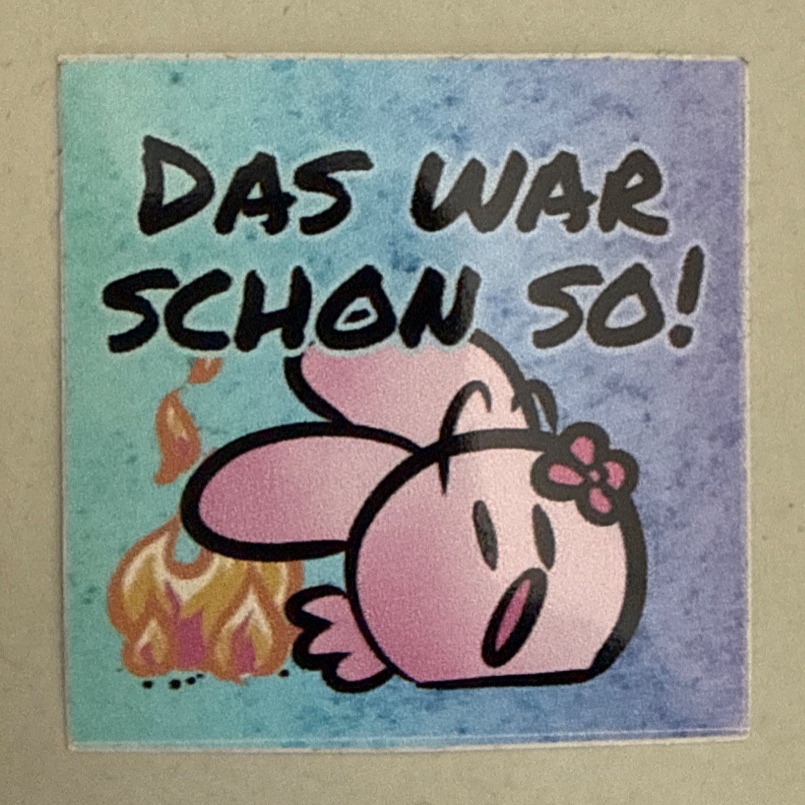 Das war schon so!